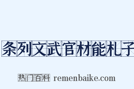 条列文武官材能札子是什么意思的图片